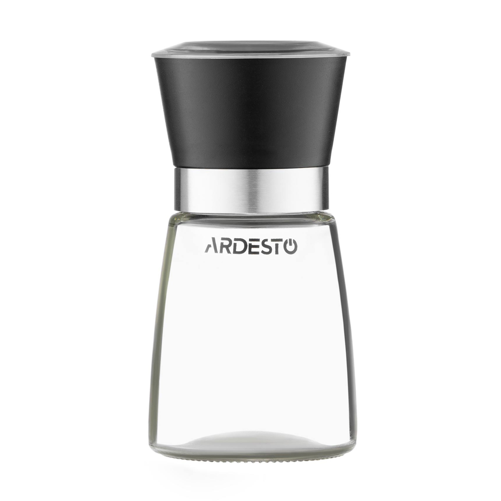 Млин для солі та перцю Ardesto Gemini пластик та скло, чорний, 180 мл (AR2101BL)